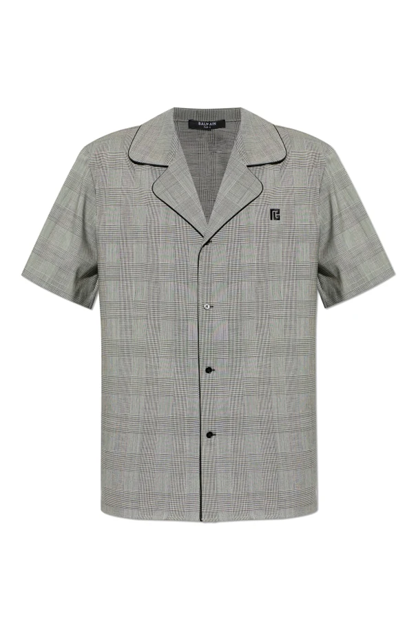 SZARY Koszula ze wzorem w kratę