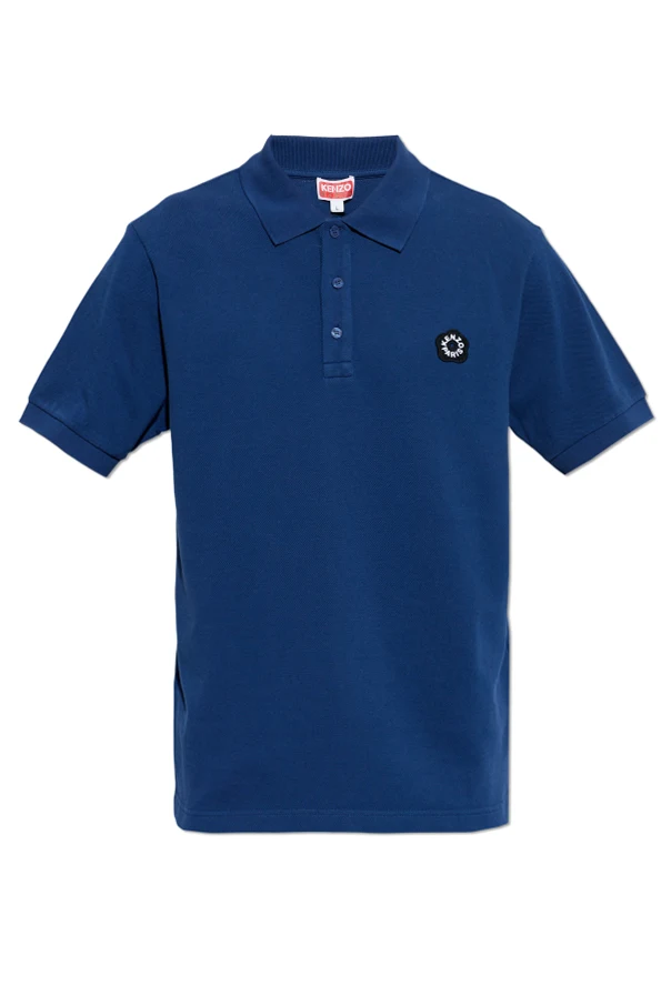 GRANATOWY Polo z logo