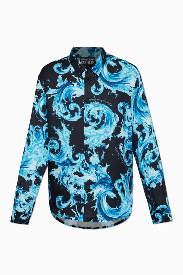 CZARNY Koszula ze wzorem `barocco`