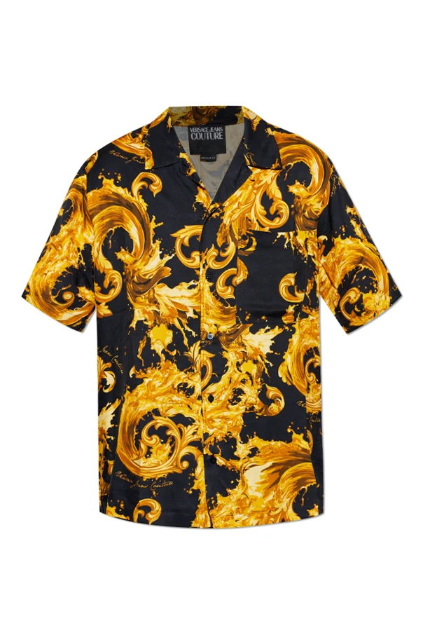 CZARNY Koszula ze wzorem `barocco`