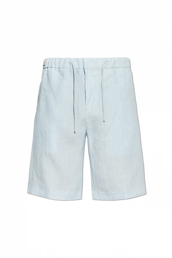 light blue Linen shorts