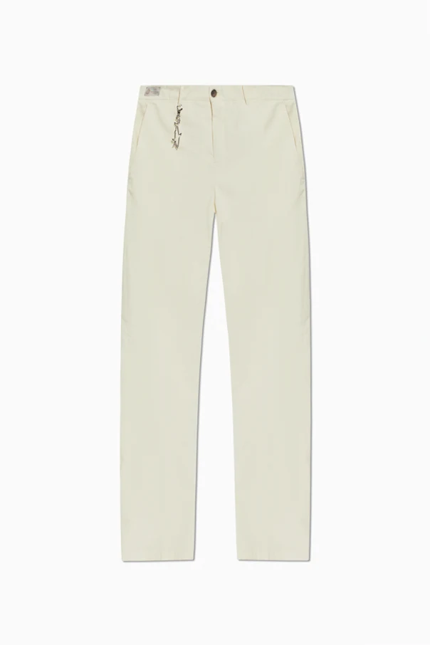 kremowy Spodnie z logo