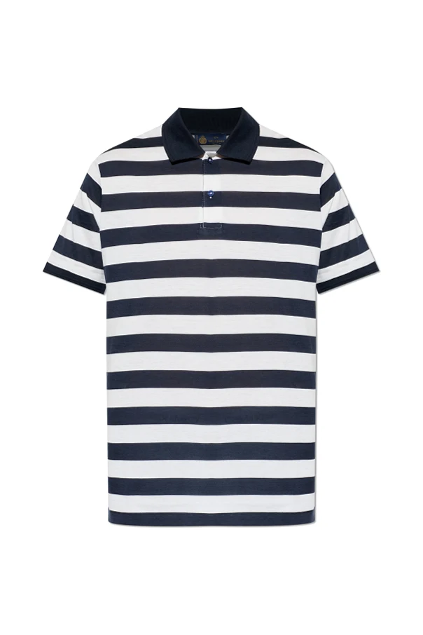 NAVY BLUE Polo shirt with striped pattern