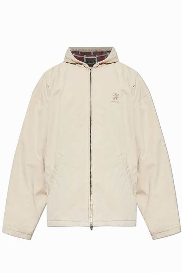 kremowy Kurtka z wyszytym logo