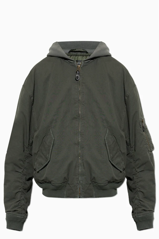 ZIELONY Ocieplana kurtka z kapturem