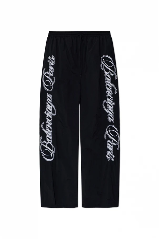 SCHWARZ Beidseitige Jogginghose mit Logo