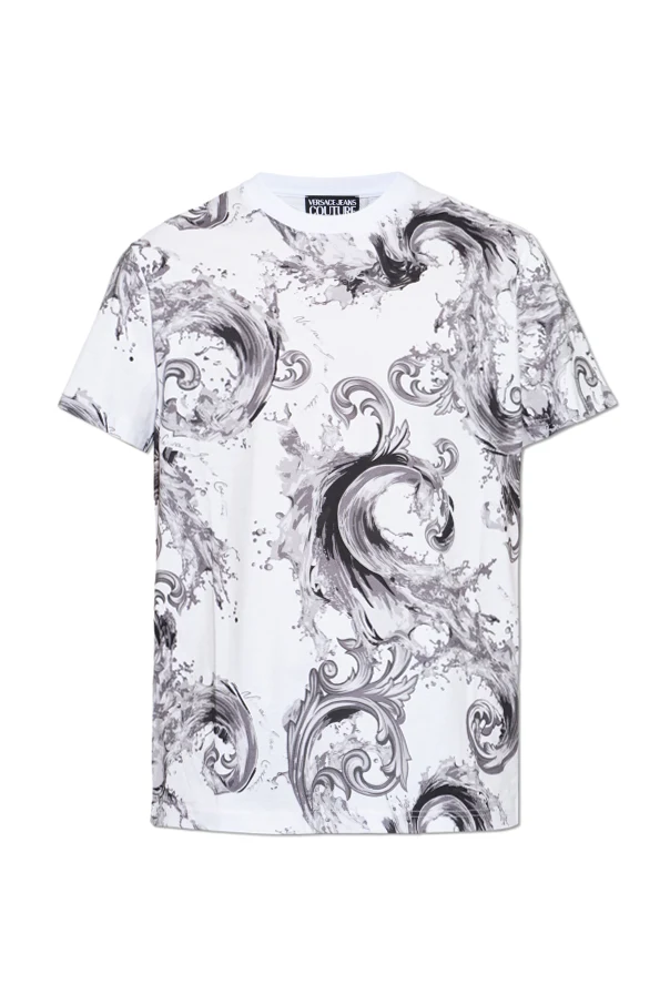 GREY T-shirt with "barocco" pattern