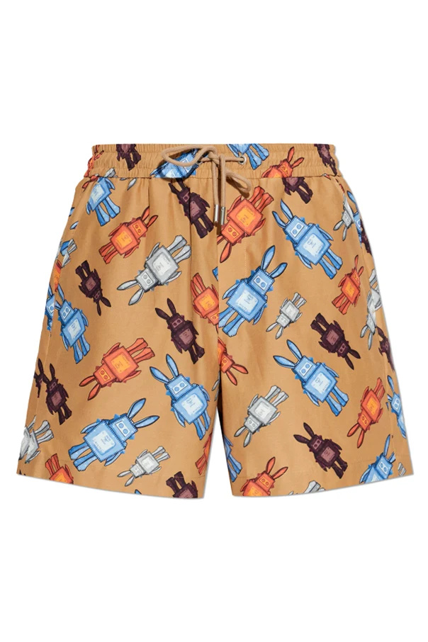 BRAUN Shorts mit Print