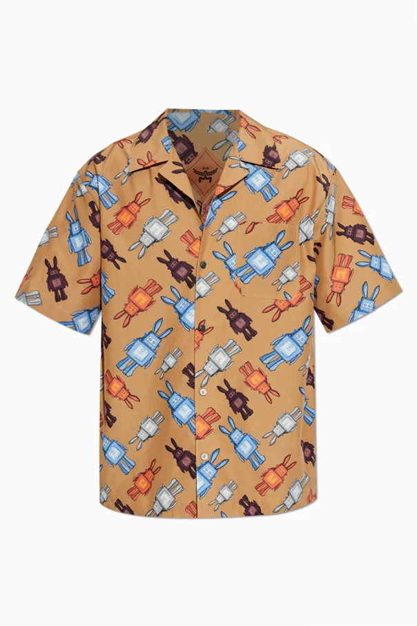 beżowy Koszula z nadrukiem