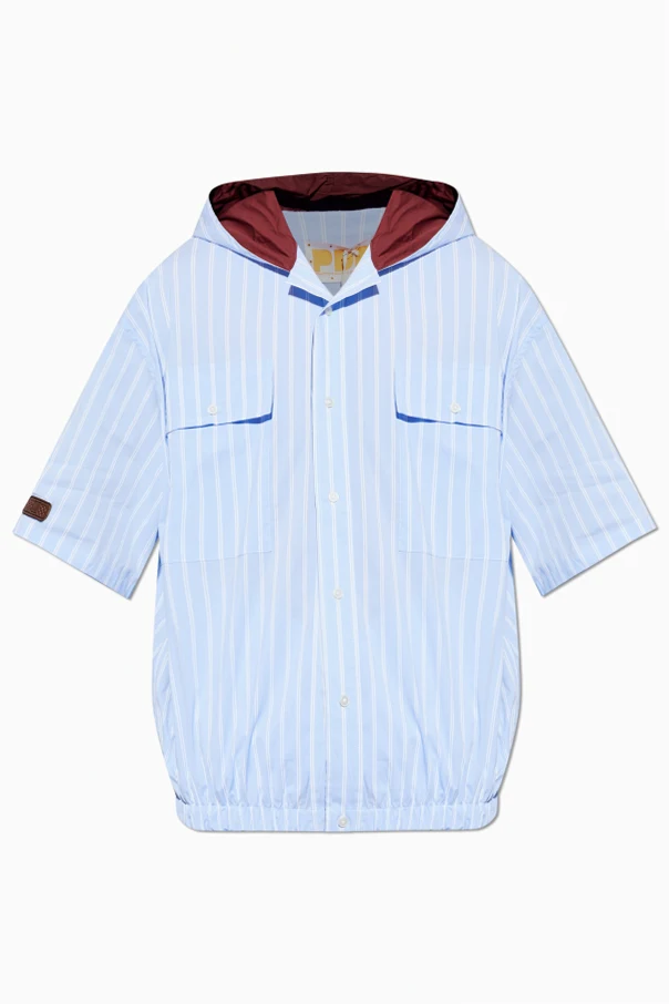 BLUE Hooded shirt