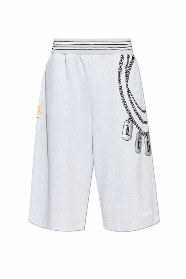 GREY Sweat shorts with print