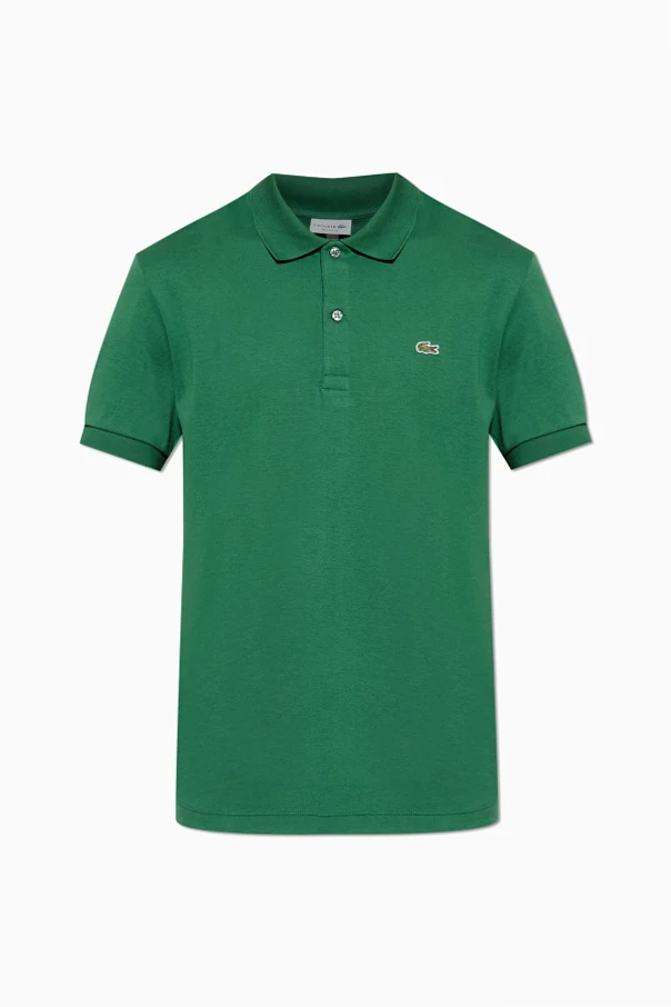 ZIELONY Polo z naszywką z logo