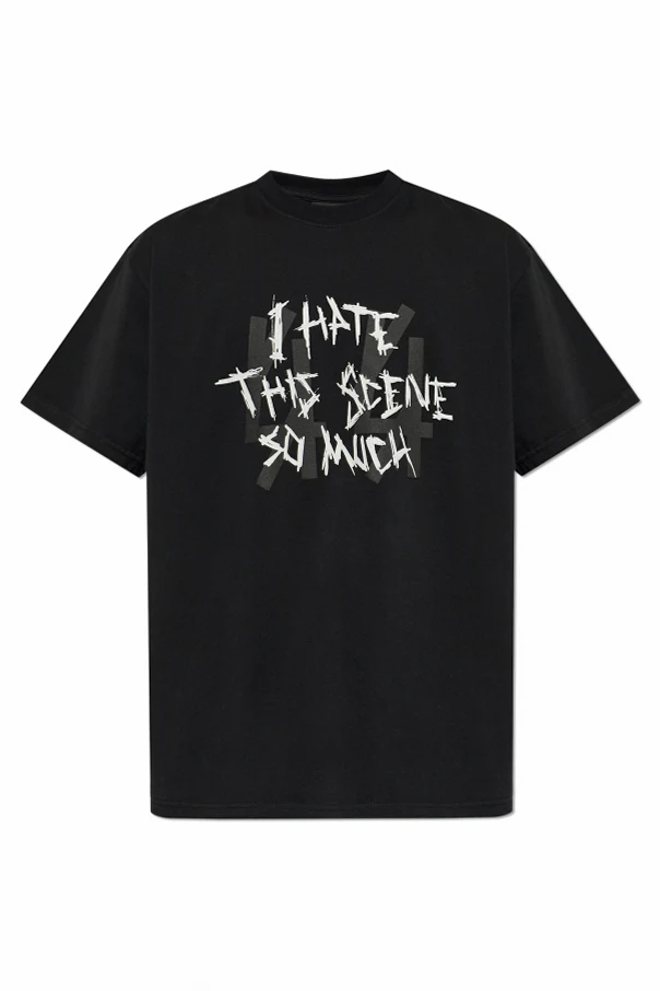 BLACK Printed T-shirt