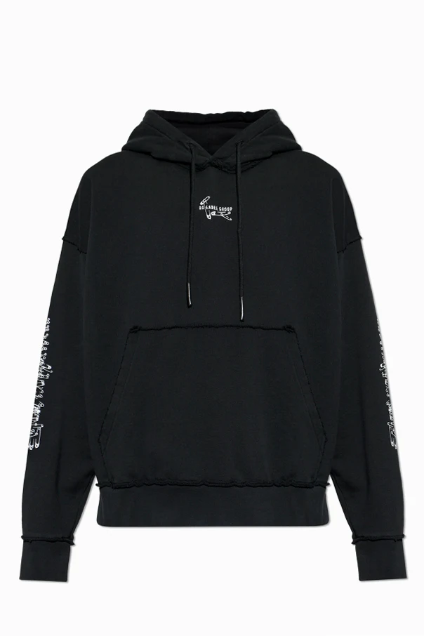 BLACK Sweatshirt with a vintage effect