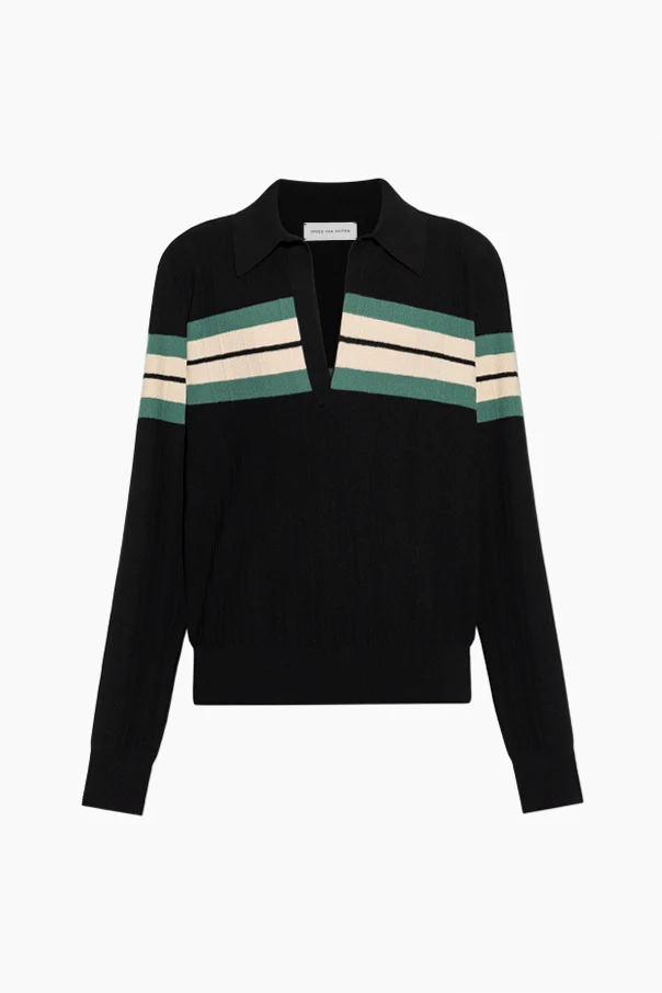SCHWARZ Polo „Maona” mit langen Ärmeln
