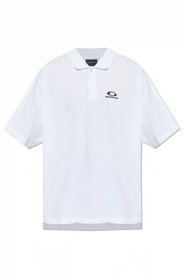 BIAŁY  Polo z wyszytym logo