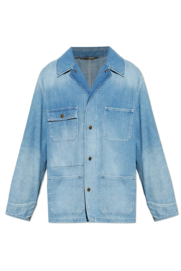BLAU Jeansjacke mit "vintage" Effekt