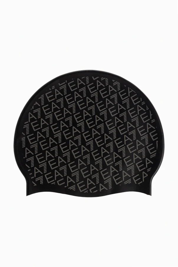 CZARNY Czepek pływacki z monogramem