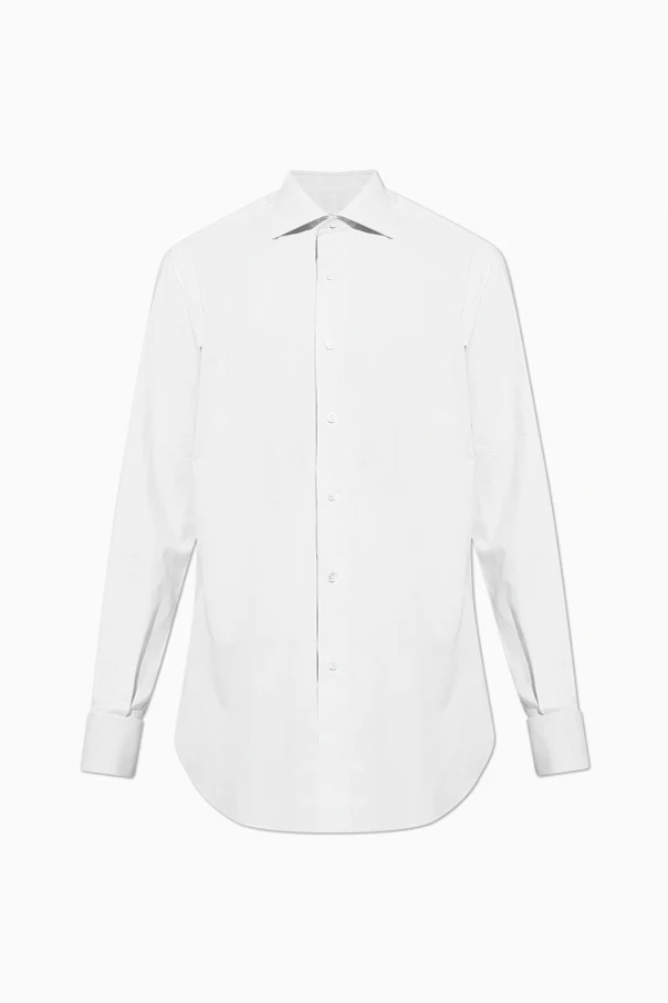 BIAŁY  Koszula z mankietami na spinki