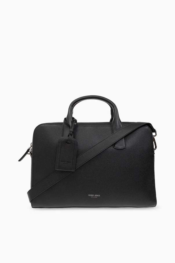 BLACK Leather briefcase