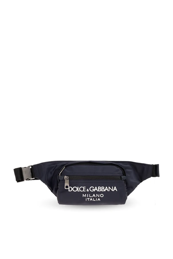 NAVY BLUE Belt bag with logo