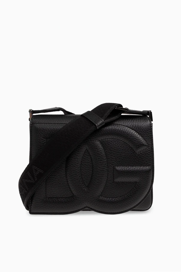 BLACK ‘Medium DG Logo Bag’ shoulder bag