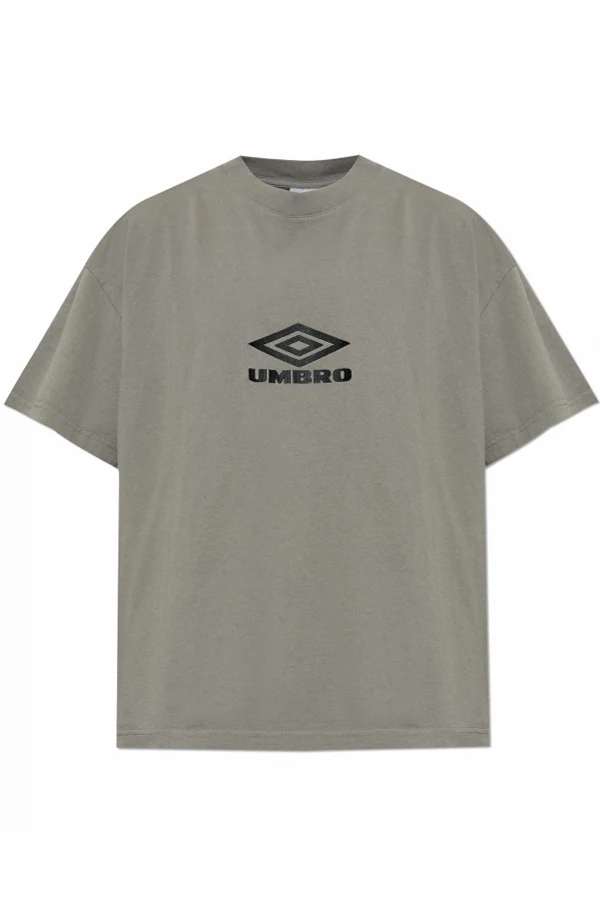 GRAU T-Shirt mit aufgesticktem Logo