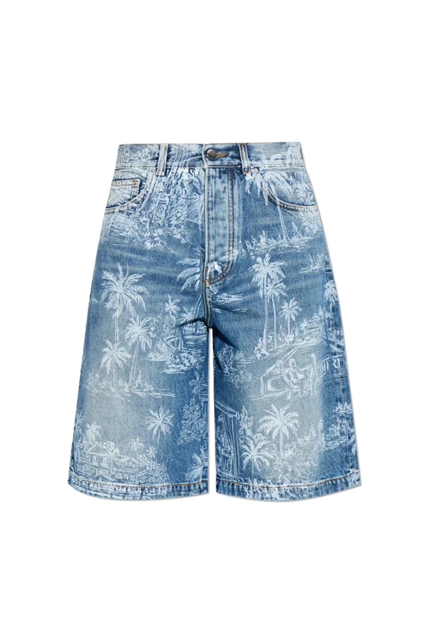 NIEBIESKI Jeansowe szorty