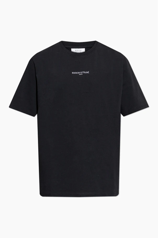 SCHWARZ T-Shirt mit Logo