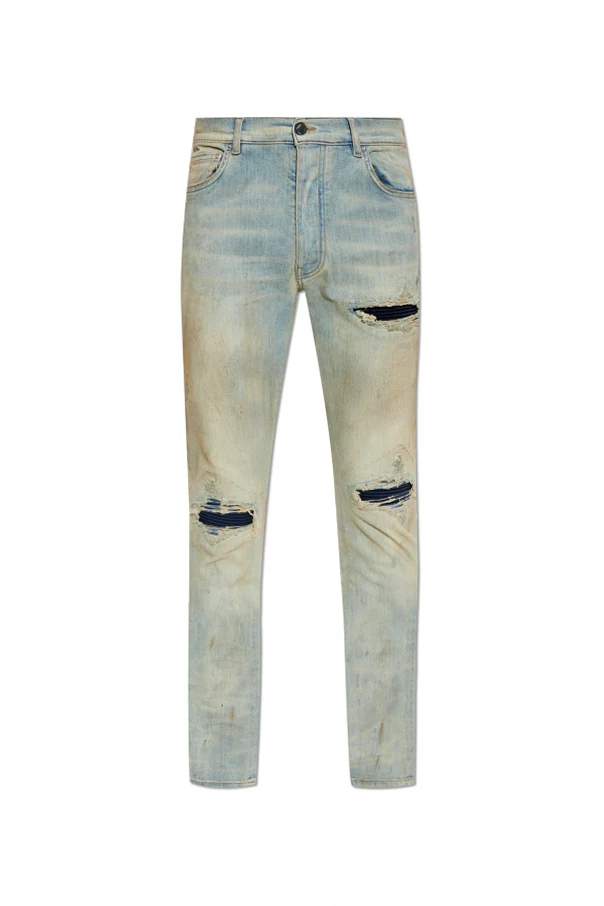 NIEBIESKI Jeansy z efektem ‘vintage’