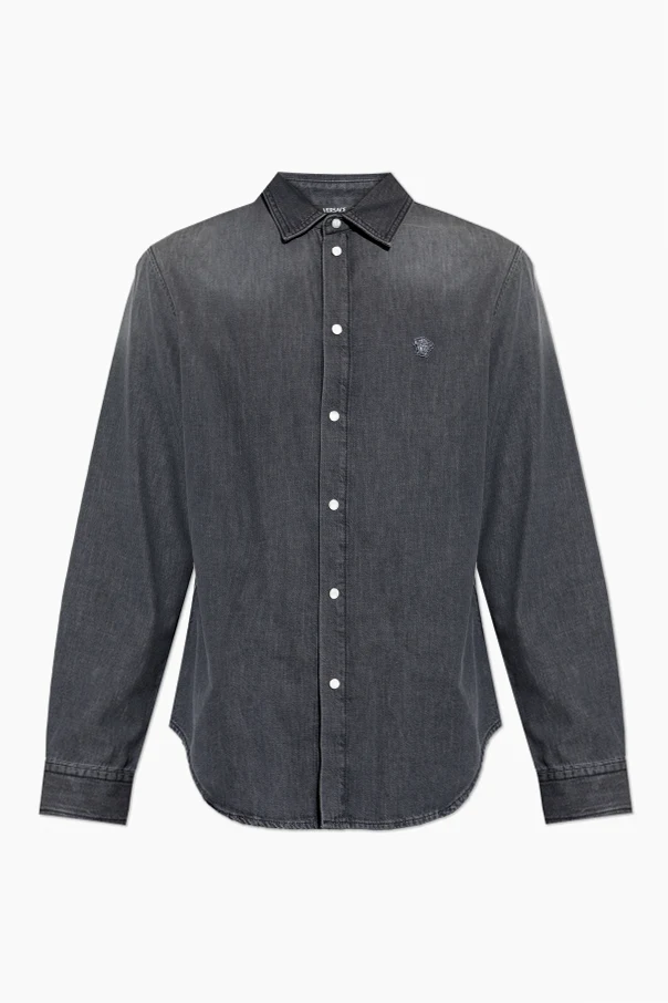 GREY Denim shirt with patch