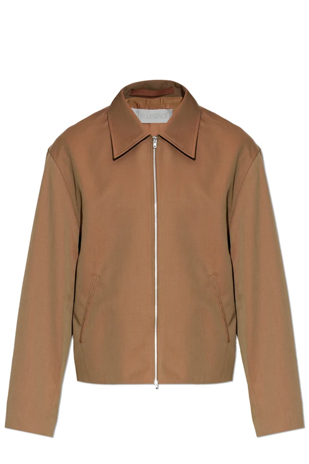 BRĄZOWY Wełniana kurtka