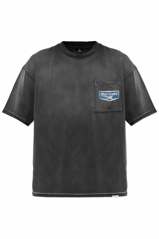 GREY T-shirt with a vintage effect