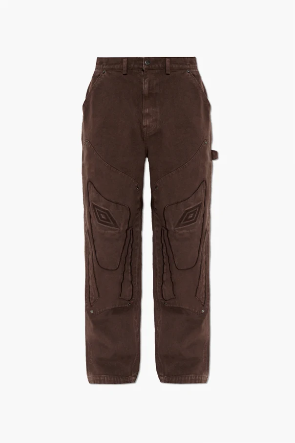 BROWN Jeans with stitched seams on the legs