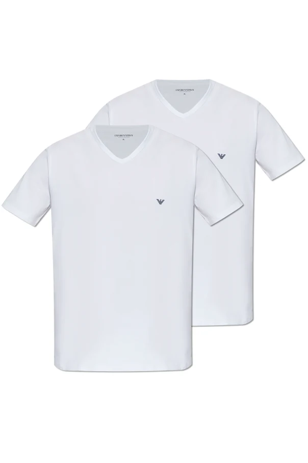 BIAŁY  Dwupak t-shirtów