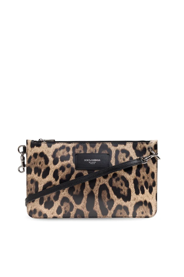 BROWN Animal print shoulder bag