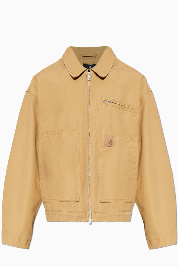 beżowy Jeansowa kurtka z efektem `vintage`