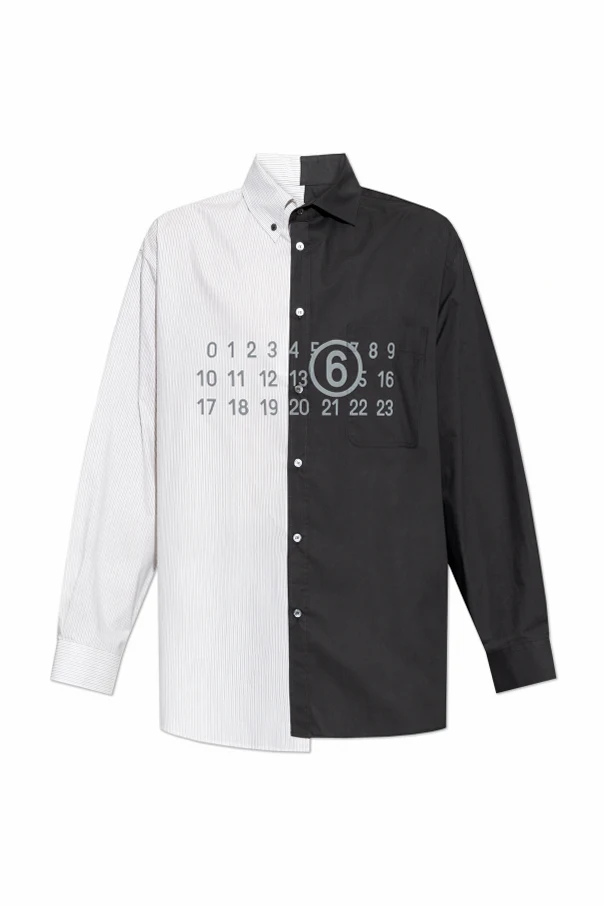 CZARNY Koszula z nadrukiem