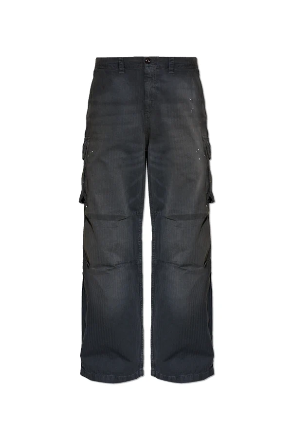 CZARNY Spodnie typu `cargo`