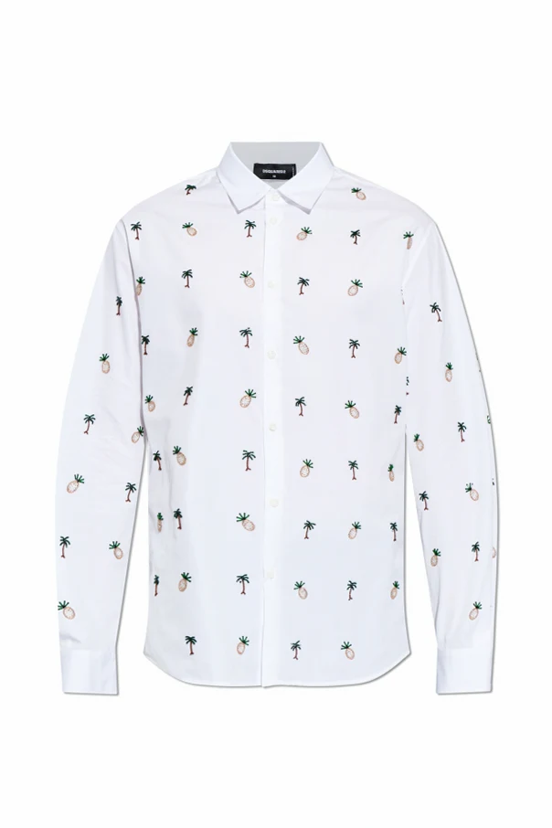 BIAŁY  Koszula z aplikacjami