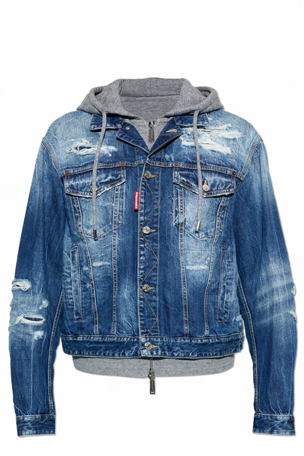 MARINEBLAU Jeansjacke mit Vintage-Effekt