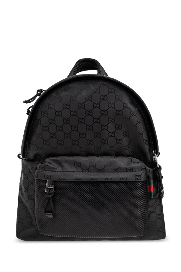 SCHWARZ Rucksack mit GG-Muster