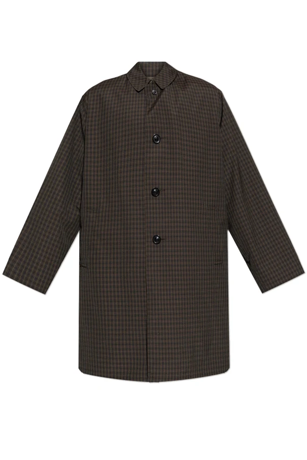 BROWN Plaid pattern coat