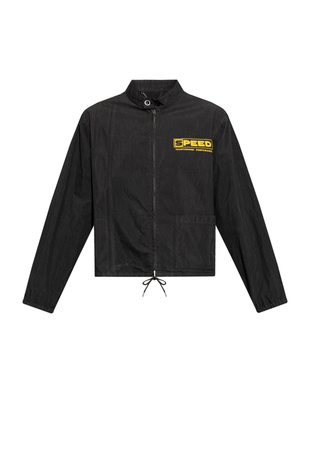 CZARNY Kurtka z nadrukiem