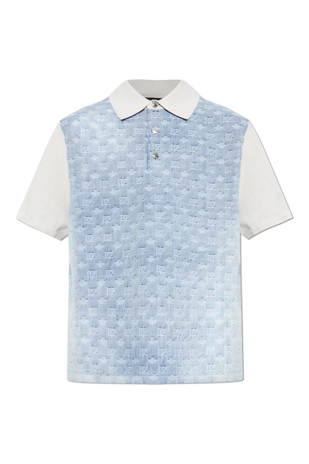 NIEBIESKI Polo z monogramem
