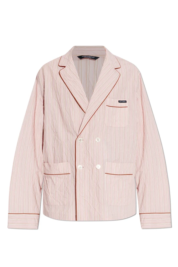 PINK Wrinkled-effect shirt pajama top