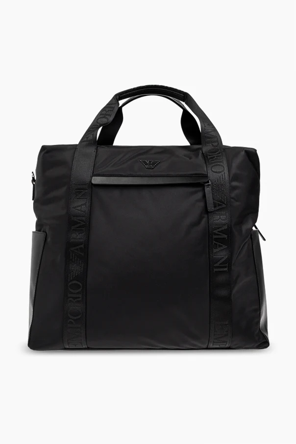 SCHWARZ Handtasche mit Logo