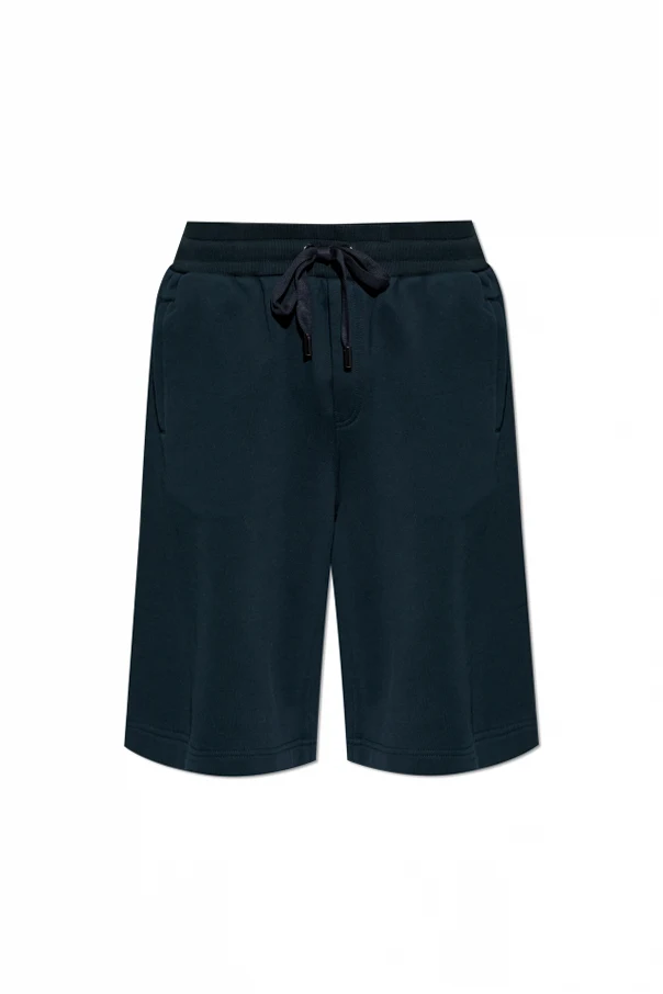 NAVY BLUE Shorts with a patch on the pocket