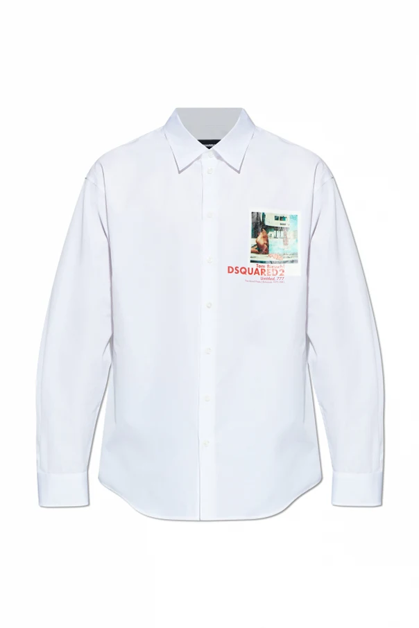 BIAŁY  Koszula z nadrukiem