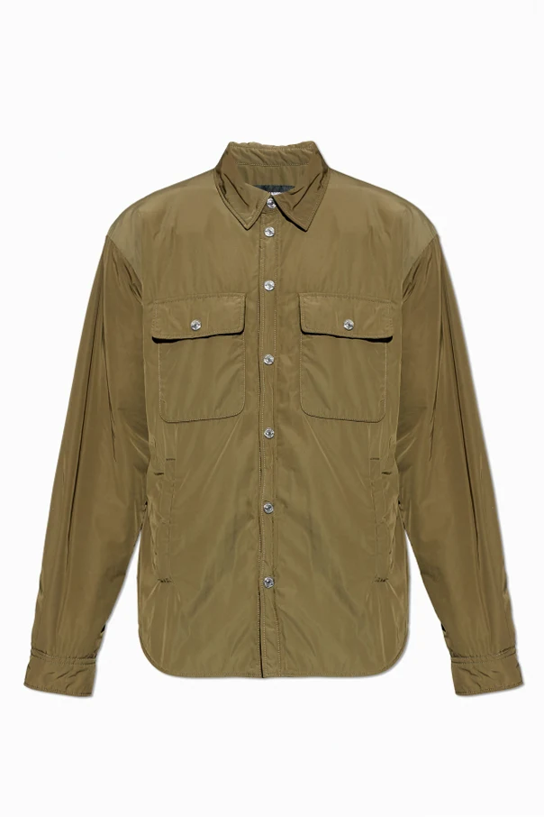 ZIELONY Ocieplana kurtka z kieszeniami